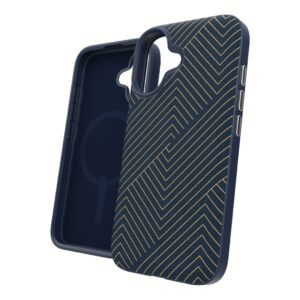 Zagg รุ่น London Snap - เคส iPhone 16 Pro - สี Navy Gold