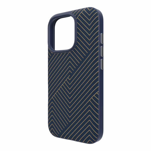 Zagg รุ่น London Snap - เคส iPhone 16 Pro Max - สี Navy Gold