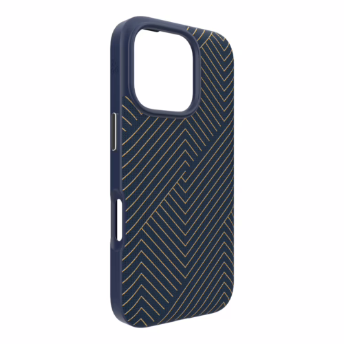 Zagg รุ่น London Snap - เคส iPhone 16 Pro Max - สี Navy Gold