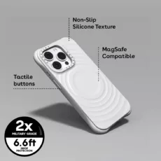 Casetify รุ่น Ripple Case - เคส iPhone 16 Pro - สี White