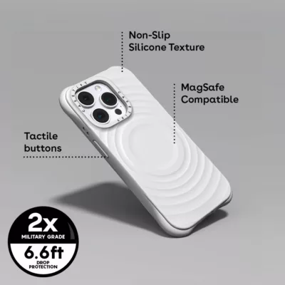 Casetify รุ่น Ripple Case - เคส iPhone 16 Pro - สี White