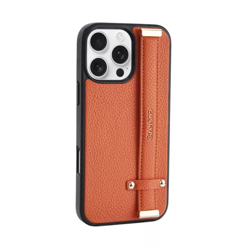 Custype รุ่น StandEase- Wrist Stand Phone Case - เคส iPhone 16 Pro - สี Orange