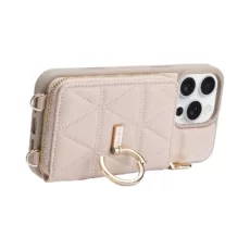 Custype รุ่น ZipPouch E-Stand Wallet Phone Case - เคส iPhone 16 Pro - สี Triangle Pink