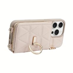 Custype รุ่น ZipPouch E-Stand Wallet Phone Case - เคส iPhone 16 Pro Max - สี Triangle Pink
