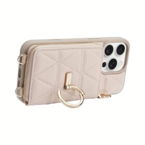 Custype รุ่น ZipPouch E-Stand Wallet Phone Case - เคส iPhone 16 Pro Max - สี Triangle Pink