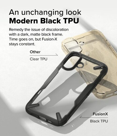 Ringke รุ่น Fusion X - เคส iPhone 16 Plus - สี Black - Image 3
