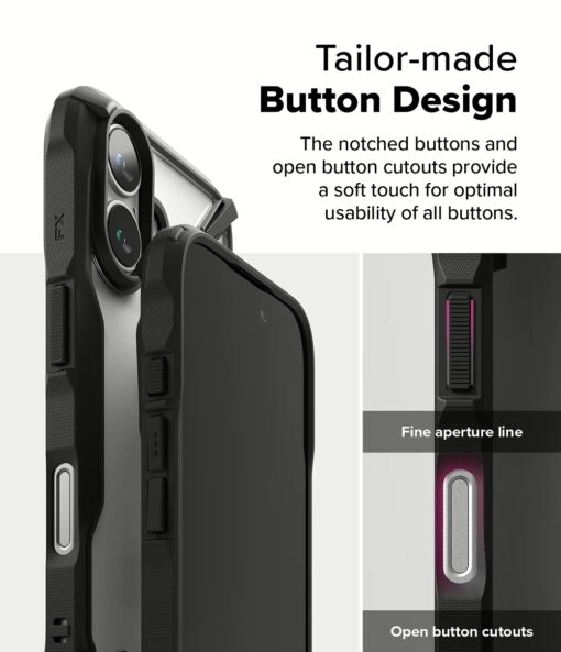 Ringke รุ่น Fusion X - เคส iPhone 16 Plus - สี Black - Image 8