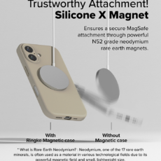 Ringke รุ่น Silicone Magnetic - เคส iPhone 16 Plus - สี Stone - Image 4