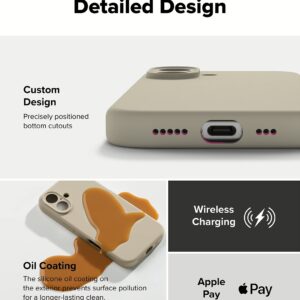 Ringke รุ่น Silicone Magnetic - เคส iPhone 16 Plus - สี Stone