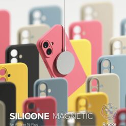 Ringke รุ่น Silicone Magnetic - เคส iPhone 16 Plus - สี Blue