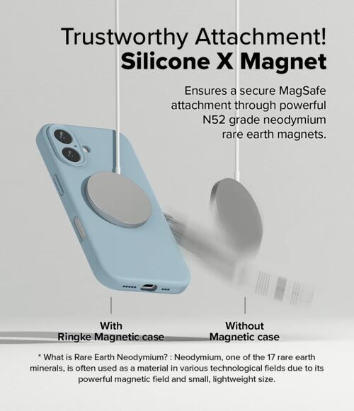 Ringke รุ่น Silicone Magnetic - เคส iPhone 16 Plus - สี Blue - Image 4