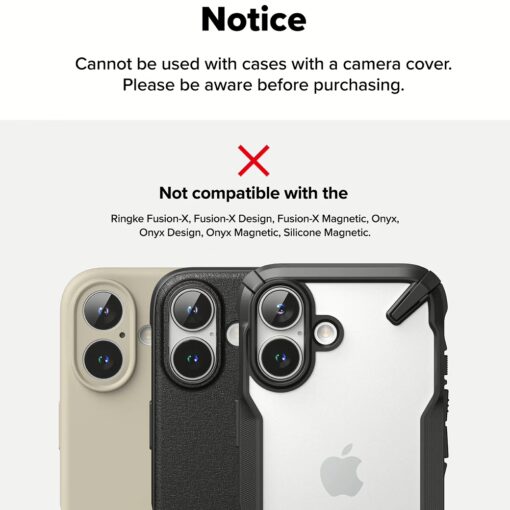 Ringke รุ่น Camera Protector Glass - กระจกเลนส์กล้อง iPhone 16 / 16 Plus (2 แผ่น) - Image 11