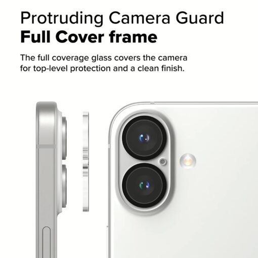 Ringke รุ่น Camera Protector Glass - กระจกเลนส์กล้อง iPhone 16 / 16 Plus (2 แผ่น) - Image 3