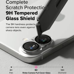 Ringke รุ่น Camera Protector Glass - กระจกเลนส์กล้อง iPhone 16 / 16 Plus (2 แผ่น)