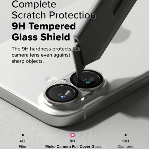 Ringke รุ่น Camera Protector Glass - กระจกเลนส์กล้อง iPhone 16 / 16 Plus (2 แผ่น) - Image 4