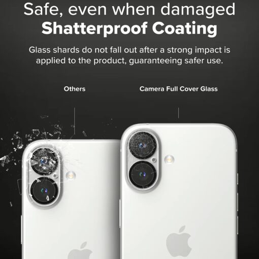 Ringke รุ่น Camera Protector Glass - กระจกเลนส์กล้อง iPhone 16 / 16 Plus (2 แผ่น) - Image 9