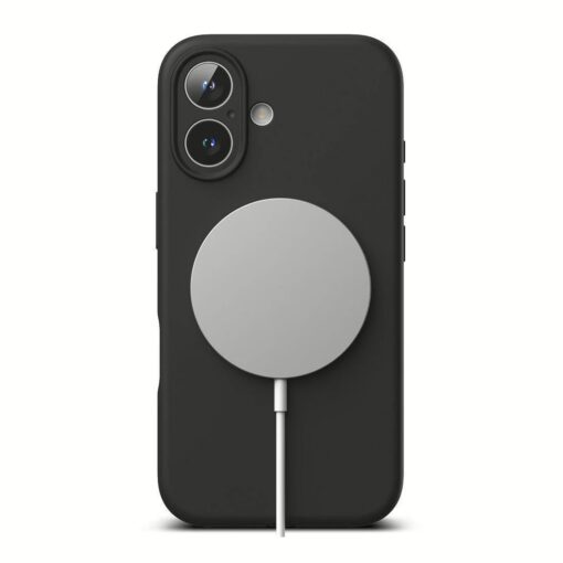 Ringke รุ่น Silicone Magnetic - เคส iPhone 16 - สี Black - Image 4