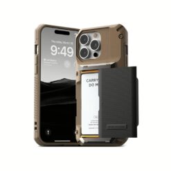 VRS รุ่น Damda Glide Pro - เคส iPhone 16 Pro Max - สี Khaki Logo