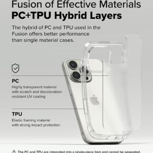 Ringke รุ่น Fusion - เคส iPhone 16 Pro Max - สี Matte Clear 13 Ringke รุ่น Fusion - เคส iPhone 16 Pro Max - สี Matte Clear