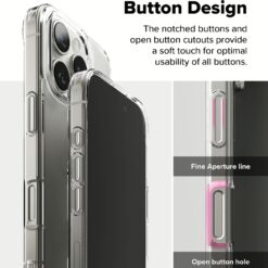 Ringke รุ่น Fusion - เคส iPhone 16 Pro Max - สี Matte Clear