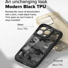 Ringke รุ่น Fusion X Design - เคส iPhone 16 Pro Max - สี Camo Black - Image 4