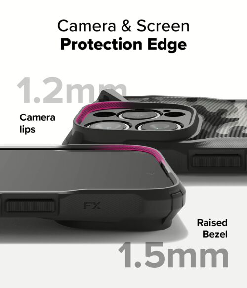 Ringke รุ่น Fusion X Design - เคส iPhone 16 Pro Max - สี Camo Black - Image 6