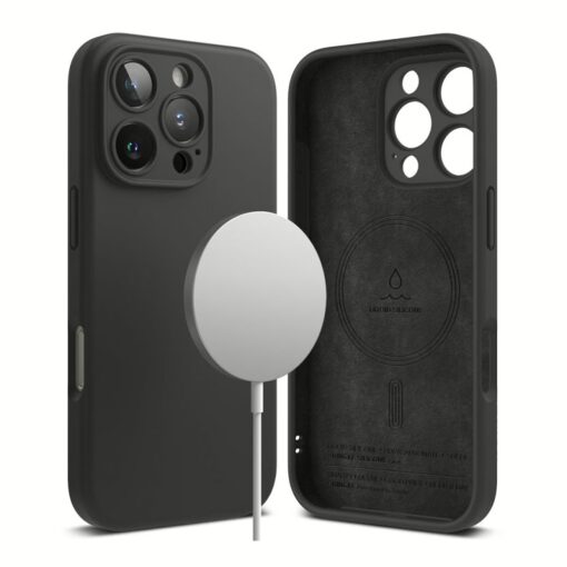 Ringke รุ่น Silicone Magnetic - เคส iPhone 16 Pro Max - สี Black - Image 2