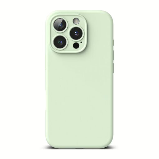 Ringke รุ่น Silicone Magnetic - เคส iPhone 16 Pro Max - สี Soft Mint - Image 3