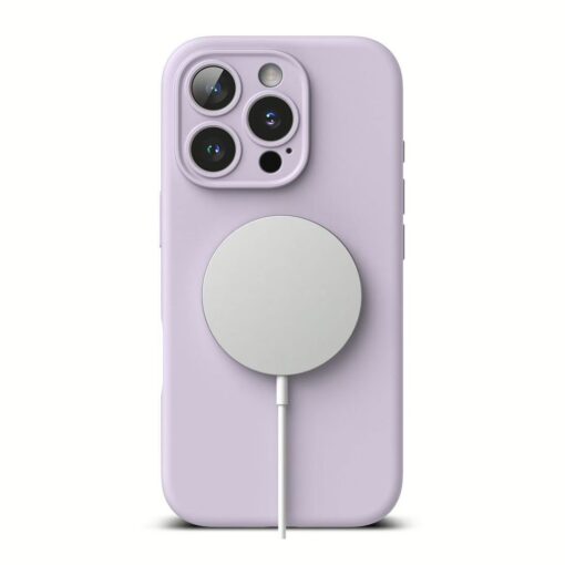 Ringke รุ่น Silicone Magnetic - เคส iPhone 16 Pro Max - สี Light Purple - Image 4