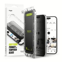 Ringke รุ่น Easy Slide Privacy Temper Glass - ฟิล์มกระจก iPhone 16 Pro Max (ฟิล์ม 2 แผ่นพร้อมอุปกรณ์ติดตั้ง)