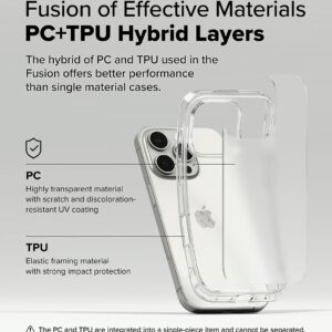 Ringke รุ่น Fusion - เคส iPhone 16 Pro - สี Matte Clear 13 Ringke รุ่น Fusion - เคส iPhone 16 Pro - สี Matte Clear