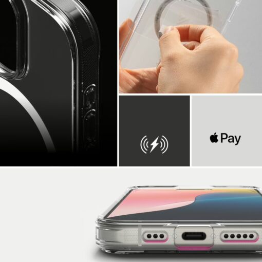 Ringke รุ่น Fusion Magnetic - เคส iPhone 16 Pro - สี Matte Clear - Image 8