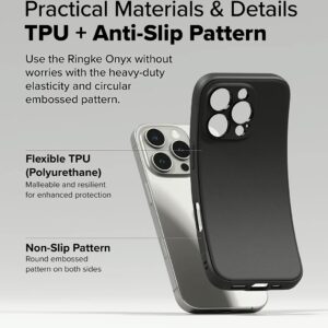 Ringke รุ่น Onyx - เคส iPhone 16 Pro - สี Black 15 Ringke รุ่น Onyx - เคส iPhone 16 Pro - สี Black