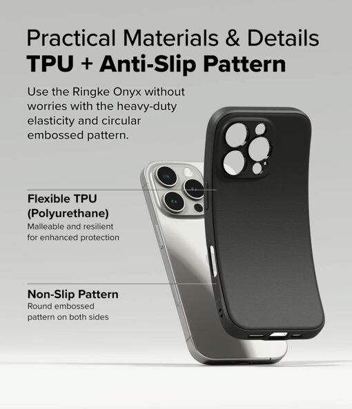 Ringke รุ่น Onyx - เคส iPhone 16 Pro - สี Black - Image 6