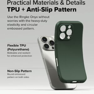 Ringke รุ่น Onyx - เคส iPhone 16 Pro - สี Dark Green 15 Ringke รุ่น Onyx - เคส iPhone 16 Pro - สี Dark Green