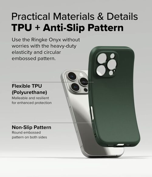 Ringke รุ่น Onyx - เคส iPhone 16 Pro - สี Dark Green - Image 6