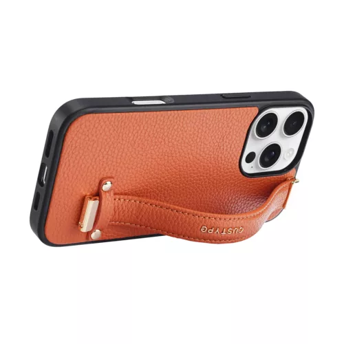 Custype รุ่น StandEase- Wrist Stand Phone Case - เคส iPhone 16 Pro - สี Orange
