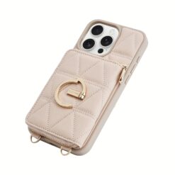 Custype รุ่น ZipPouch E-Stand Wallet Phone Case - เคส iPhone 16 Pro Max - สี Triangle Pink