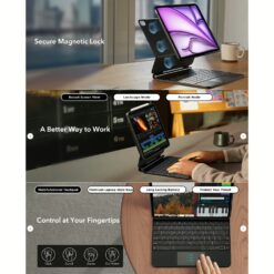 ESR รุ่น Rebound Magnetic Keyboard Case 360 - เคส iPad Pro 11" (5th/2024) - คีย์บอร์ด US English - สี White