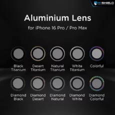 Hishield รุ่น Aluminum Lens - กระจกเลนส์กล้อง iPhone 16 Pro / 16 Pro Max