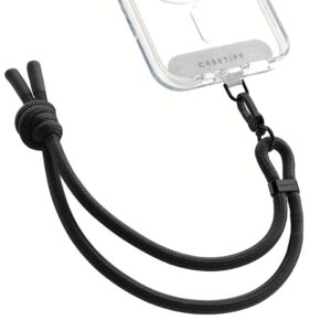 Casetify รุ่น Rope Wrist Strap with Card - สายคล้องข้อมือ - สี Black