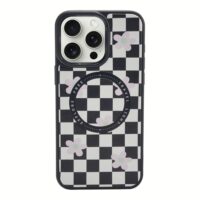 Custype รุ่น Magnetic Wireless Charging Phone Case with Printing - เคส iPhone 16 Pro - สี Checkboard Black/White