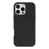 Incase รุ่น Icon Case for Magsafe - เคส iPhone 16 Pro - สี Obsidian Pebbled Plant Leather