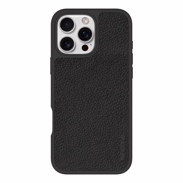 Incase รุ่น Icon Case for Magsafe - เคส iPhone 16 Pro - สี Obsidian Pebbled Plant Leather