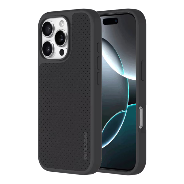 Incase รุ่น City Case for Magsafe - เคส iPhone 16 Pro Max - สี Slate Gray Perforated Vegan Leather