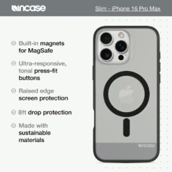 Incase รุ่น Slim Case for Magsafe - เคส iPhone 16 Pro Max - สี Black