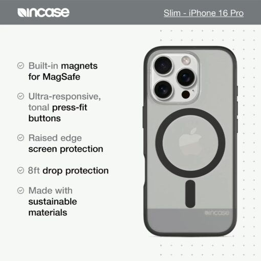Incase รุ่น Slim Case for Magsafe - เคส iPhone 16 Pro - สี Black - Image 4