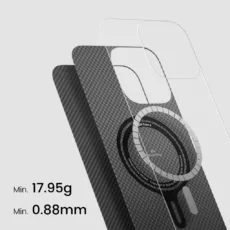 Pitaka รุ่น MagEZ Case 6 (600D) - เคส iPhone 16 Plus - สี Black/Grey Twill