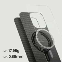Pitaka รุ่น MagEZ Case 6 (600D) - เคส iPhone 16 Plus - สี Black/Grey Twill