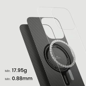 Pitaka รุ่น MagEZ Case 6 (600D) - เคส iPhone 16 Plus - สี Black/Grey Twill
